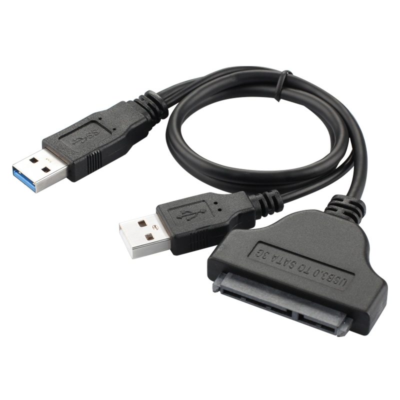 22pin SATA 2.5 HDD to Dual USB 3.0 + USB 2.0 Converter External Power Cable