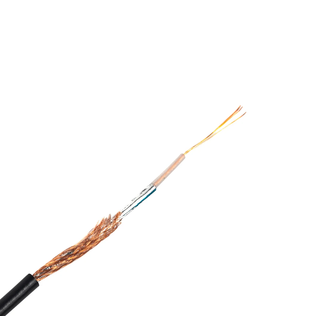 UL1283 Copper Conductor Braided Shielded PVC Insulation Single Core Cable for Audio Video