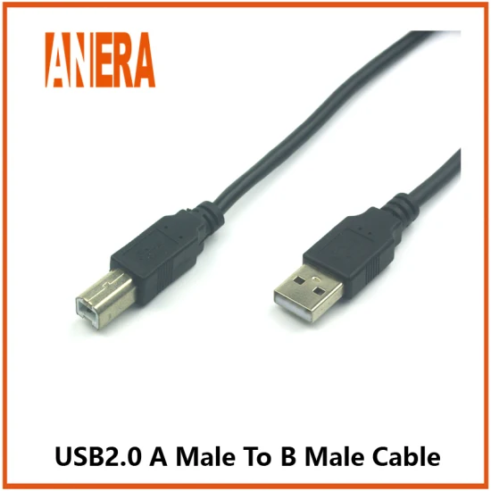 Standard-USB 2.0-Druckerkabel. Tragbares USB 2.0-A-Stecker-auf-B-Stecker-Kabel