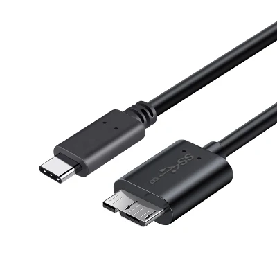 Schnellladekabel Typ C auf Micro B, USB 3.1 C-Stecker auf USB 3.0 Micro B-Stecker, Kabel für Festplatte