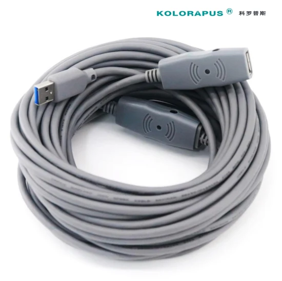 Kolorapus 15 m USB 2.0 Aktives Verlängerungskabel Stecker auf Buchse Extender Repeater Kabel für USB-Drucker