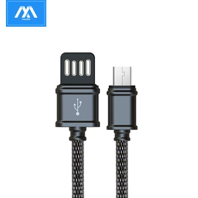 Fabrikpreis Metallkopf Edelstahl geflochten 2A Superschnelles Micro USB 2.0 Datensynchronisierungs-Ladekabel für Android Samsung S4 S6