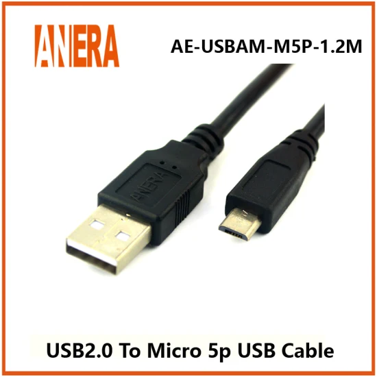 Anera Standard USB 2.0 Datenladekabel USB 2.0 A-Stecker auf tragbares Micro-USB-Kabel