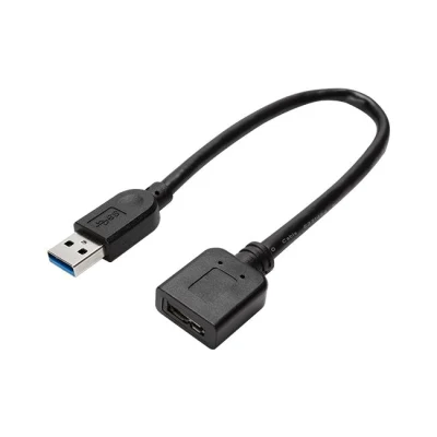 Schwarzes USB-Am-auf-Micro-USB3.0-Verlängerungskabel