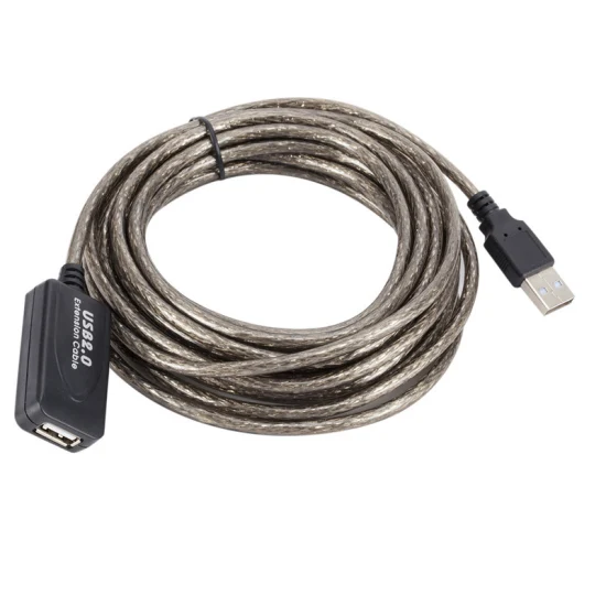 Hochgeschwindigkeits-Stromkabel, 5 m, 10 m, 15 m, 20 m, aktives USB 2.0-Repeater-Verlängerungskabel mit Signalverstärker-Chipsatz